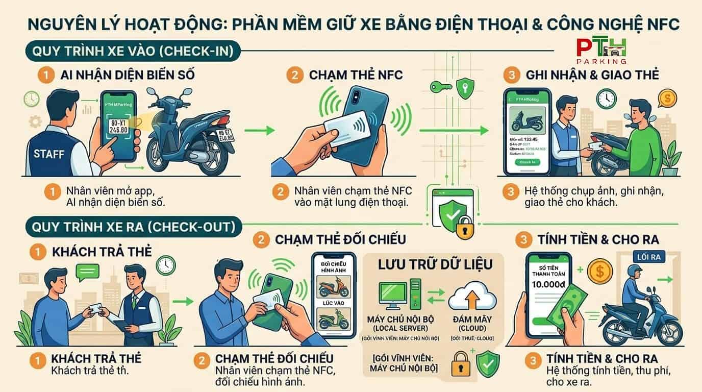Nguyên Lý Hoạt Động Của Phần Mềm Giữ Xe Bằng Điện Thoại Nguyên Lý Hoạt Động Của Phần Mềm Giữ Xe Bằng Điện Thoại